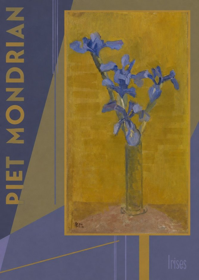 Piet Mondrian Irises No4 - Plakát