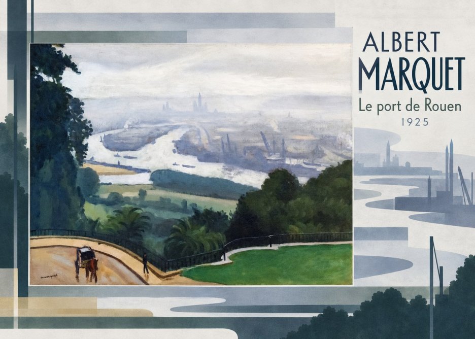 Albert Marquet Le Port De Rouen No5 - Plakát