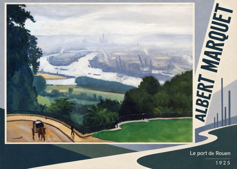 Albert Marquet Le Port De Rouen No6 - Plakát