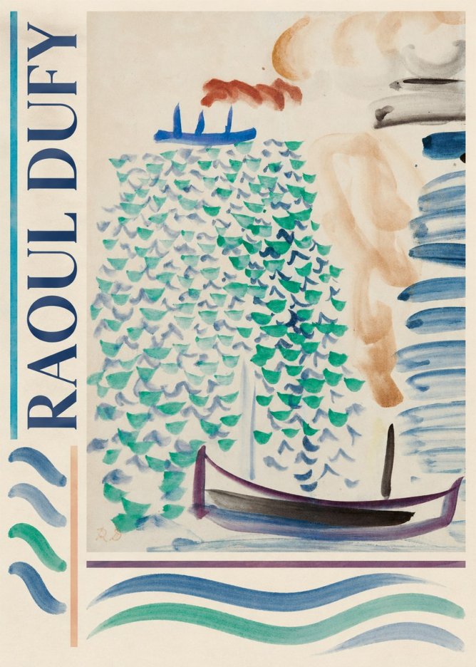Raoul Dufy Boats on the Water No2 - Plakát