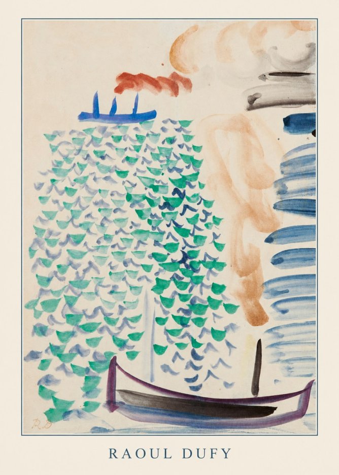 Raoul Dufy Boats on the Water No3 - Plakát