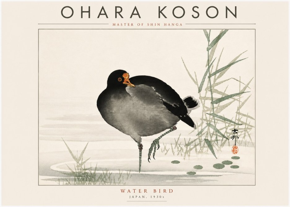 Ohara Koson Water Bird No6 - Plakát