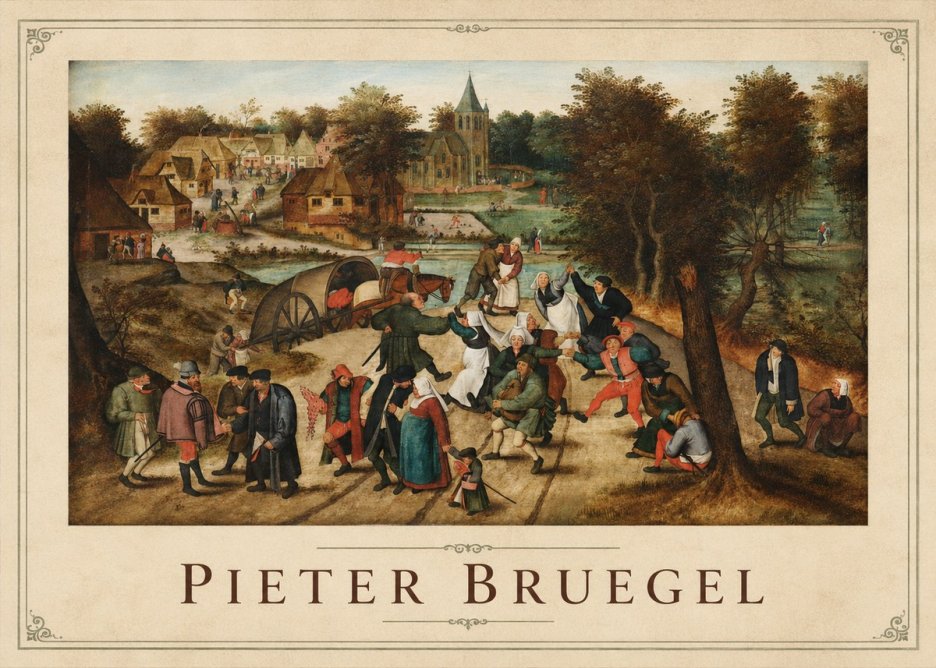 Pieter Bruegel The Peasant Dance I No1 - Plakát