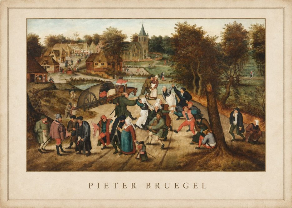Pieter Bruegel The Peasant Dance I No5 - Plakát