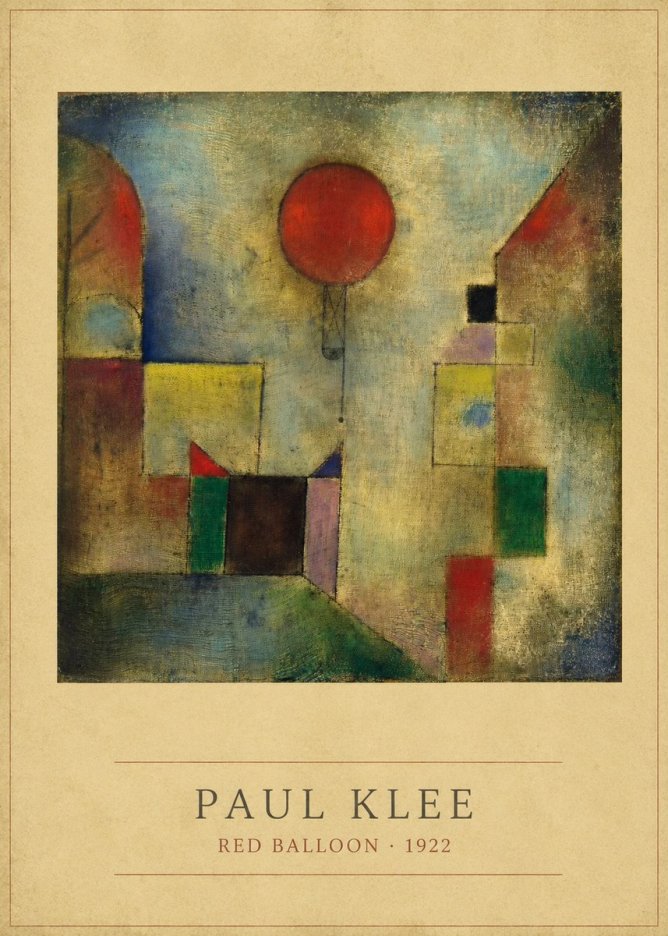 Paul Klee Red Balloon No3 - Plakát