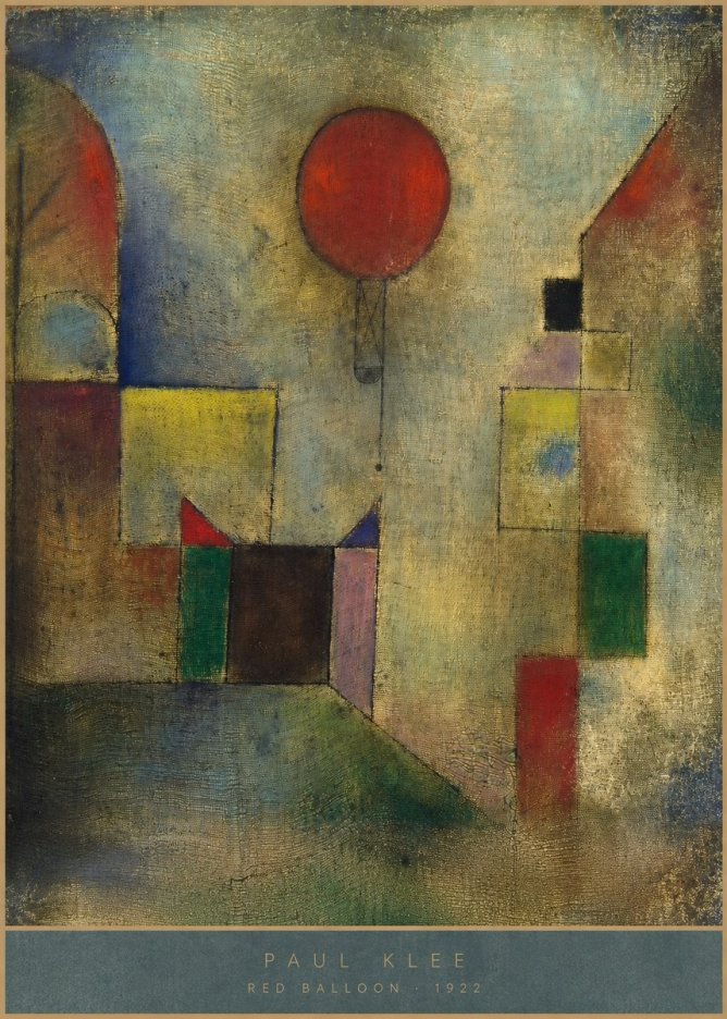 Paul Klee Red Balloon No4 - Plakát