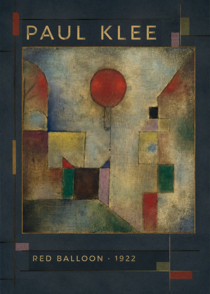 Paul Klee Red Balloon No6 - Plakát