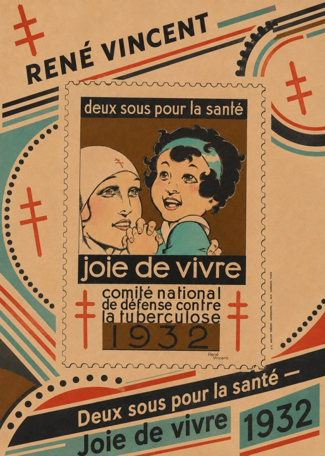 René Vincent Deux Sous Pour La Santé - Joie De Vivre No5 - Plakát