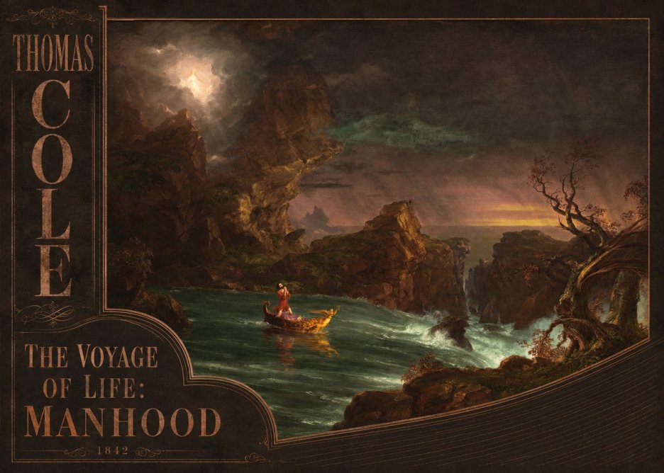 Thomas Cole The Voyage of Life: Manhood I No2 - Plakát