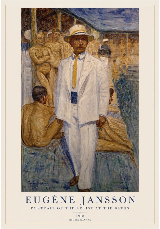 Eugène Jansson Portrait of the Artist at the Baths No1 - Plakát