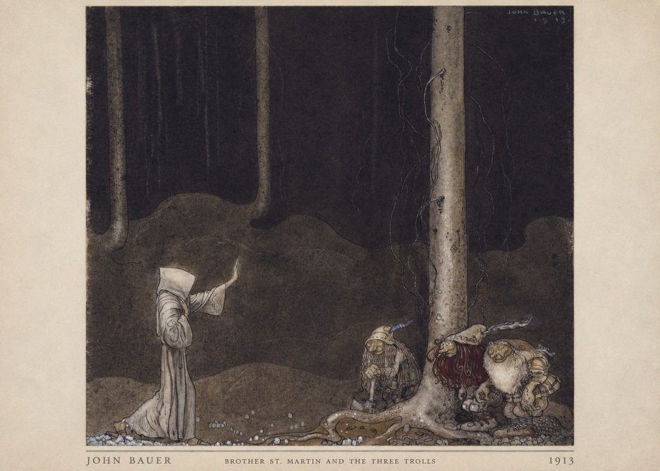 John Bauer Brother St. Martin and the Three Trolls No4 - Plakát