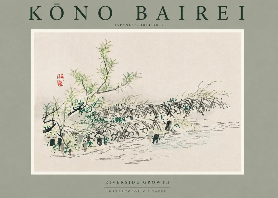 Kōno Bairei Riverside Growth No2 - Plakát