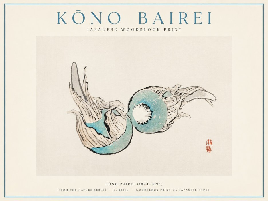 Kōno Bairei Abstract Botanical Forms No1 - Plakát