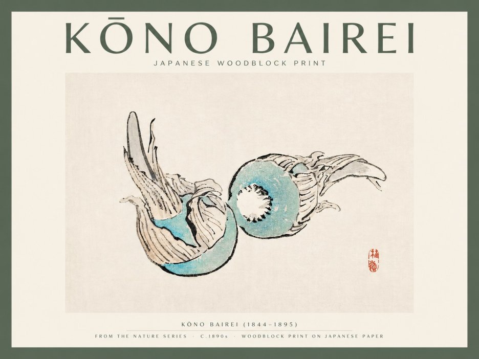 Kōno Bairei Abstract Botanical Forms No2 - Plakát