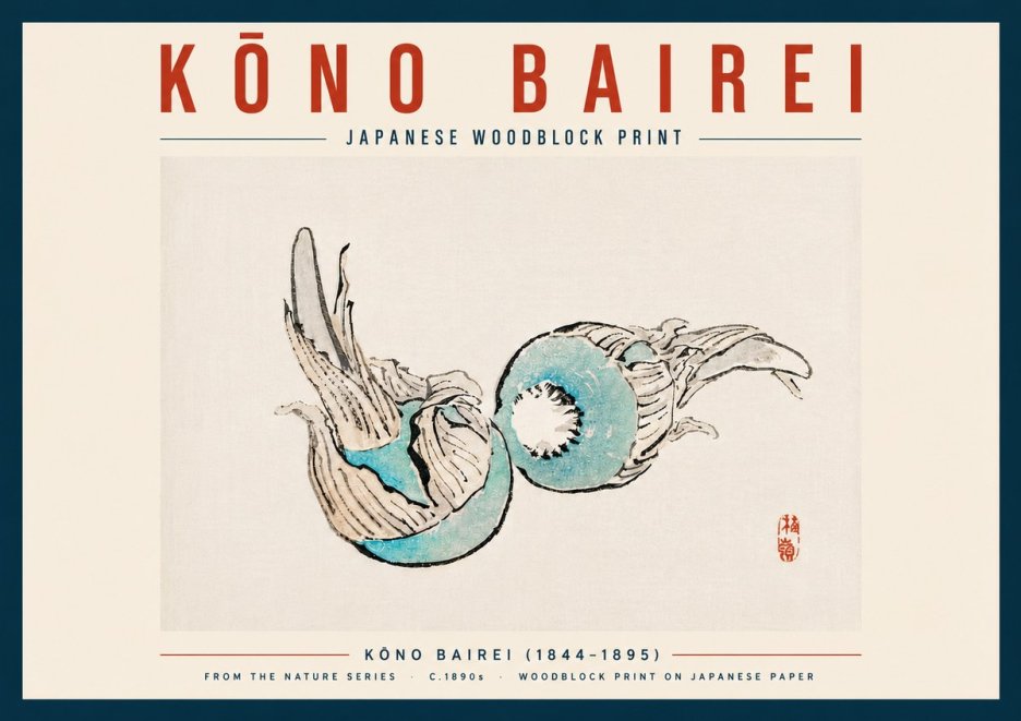 Kōno Bairei Abstract Botanical Forms No6 - Plakát