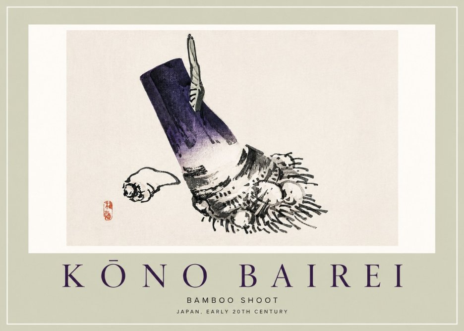 Kōno Bairei Bamboo Shoot No2 - Plakát