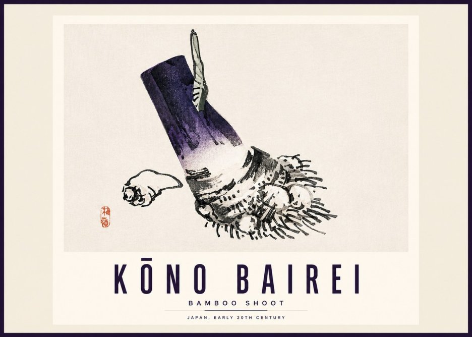 Kōno Bairei Bamboo Shoot No3 - Plakát