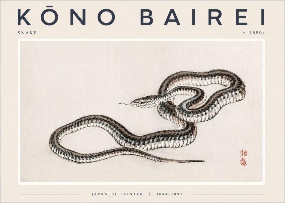 Kōno Bairei Snake No2 - Plakát