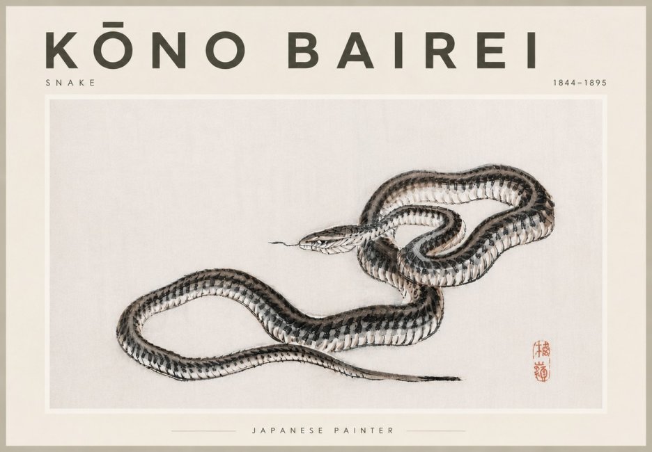 Kōno Bairei Snake No6 - Plakát