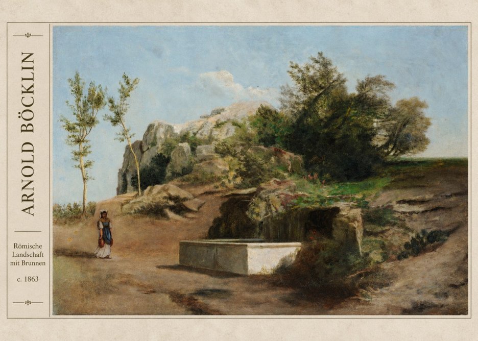 Arnold Böcklin Römische Landschaft Mit Brunnen No3 - Plakát