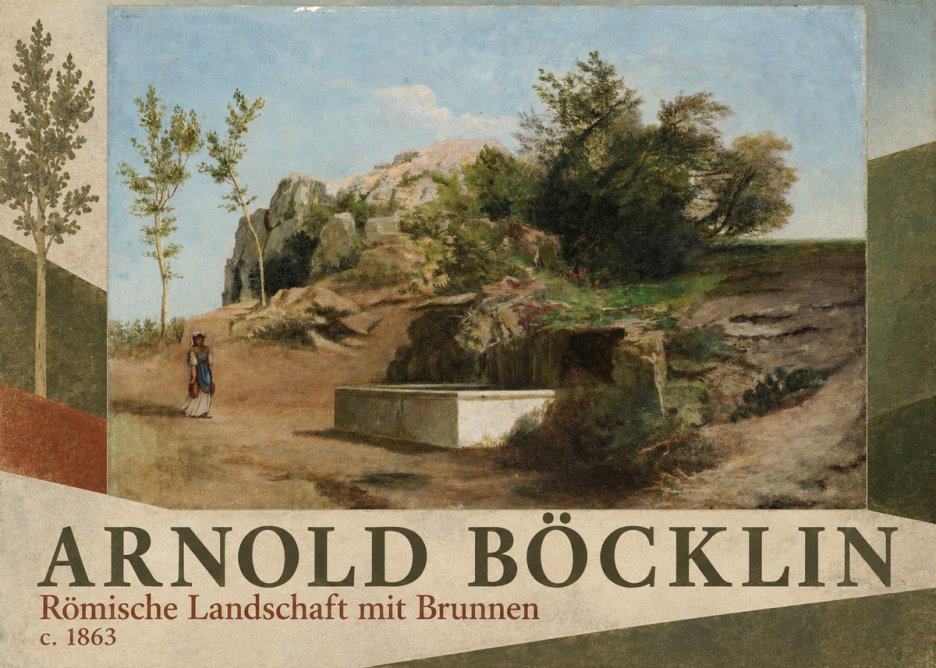 Arnold Böcklin Römische Landschaft Mit Brunnen No5 - Plakát