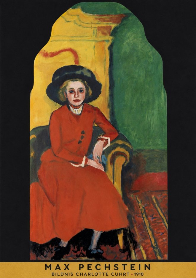 Max Pechstein Bildnis Charlotte Cuhrt No5 - Plakát