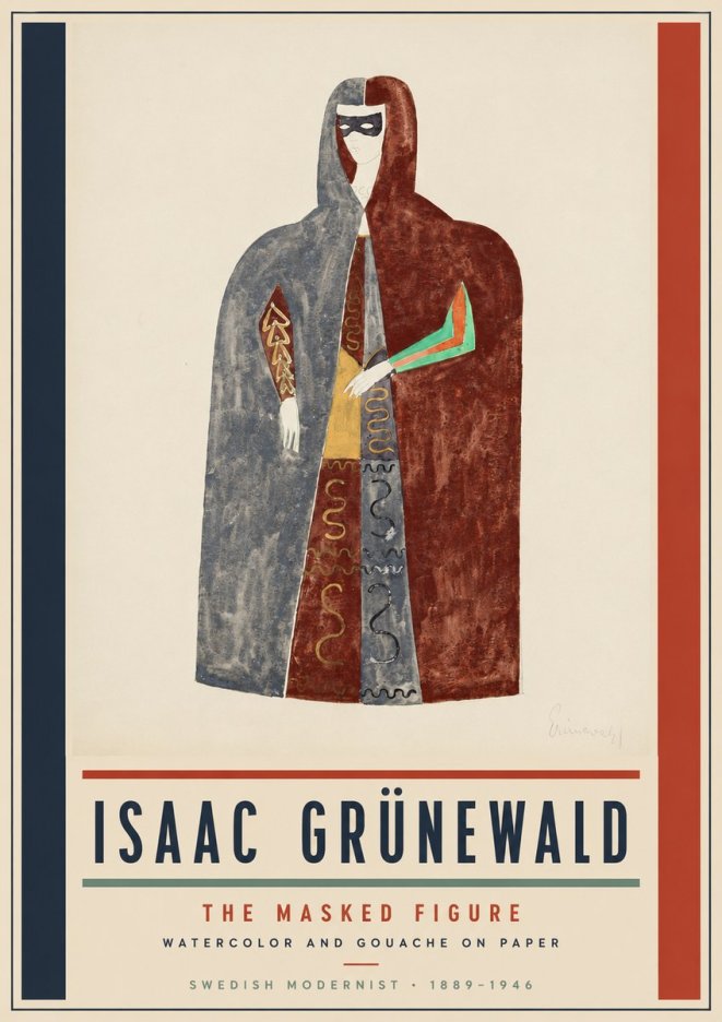 Isaac Grünewald The Masked Figure No5 - Plakát