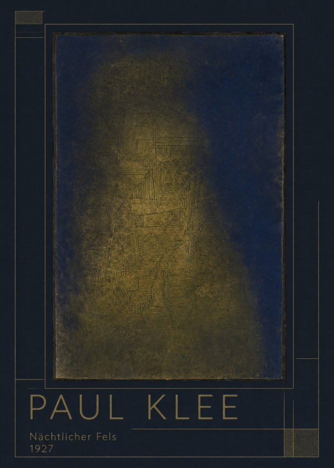 Paul Klee Nächtlicher Fels No1 - Plakát