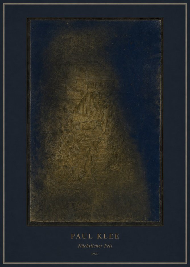 Paul Klee Nächtlicher Fels No3 - Plakát