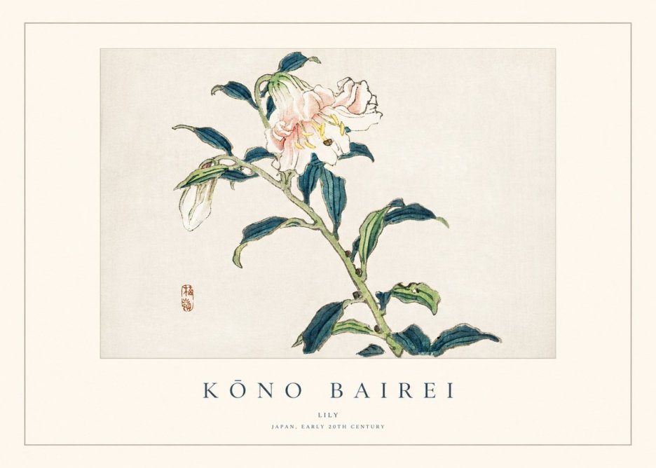 Kōno Bairei Lily No1 - Plakát