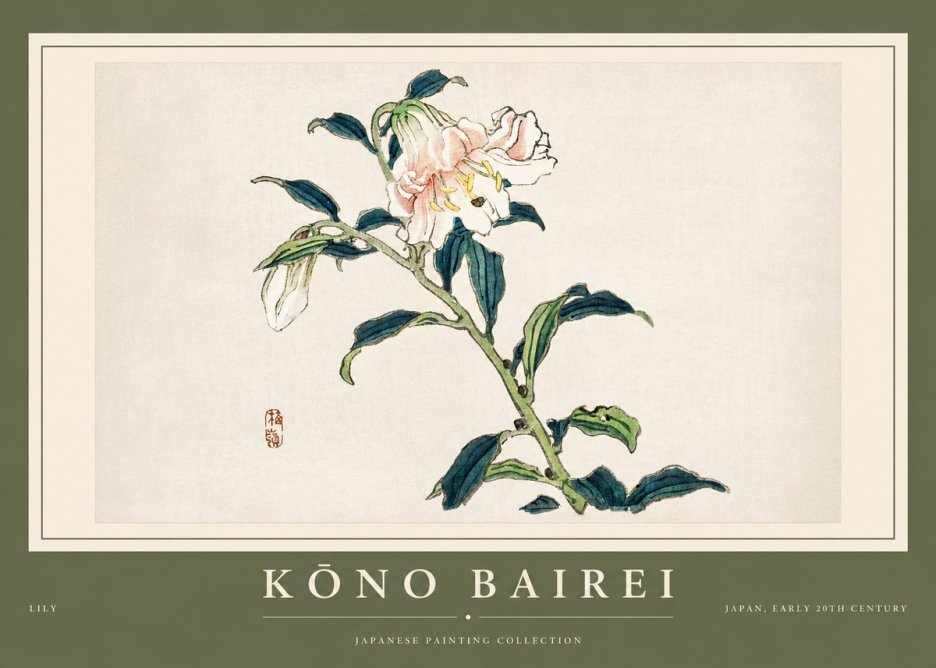 Kōno Bairei Lily No2 - Plakát