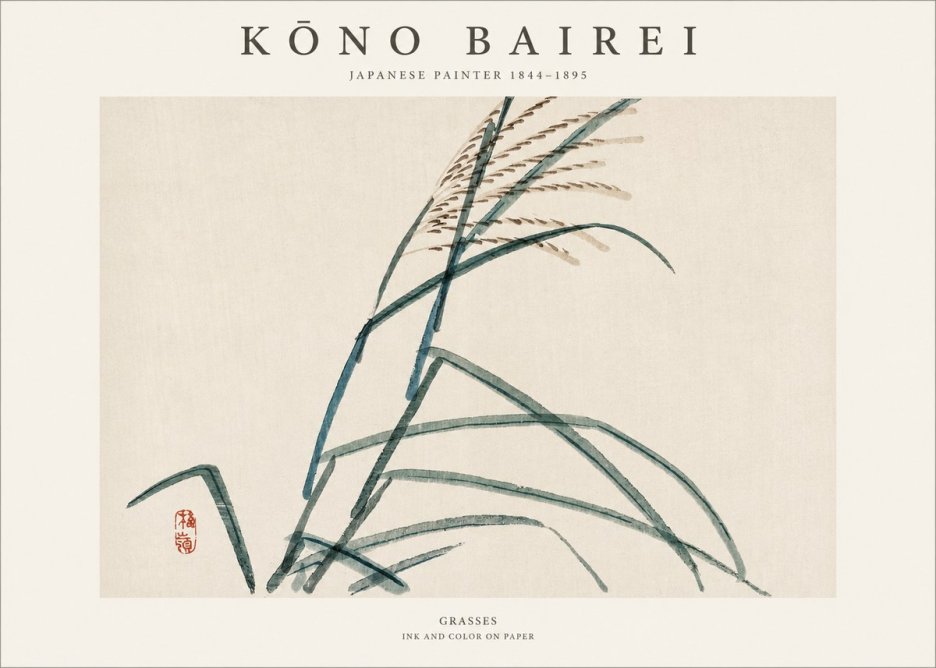 Kōno Bairei Grasses No1 - Plakát