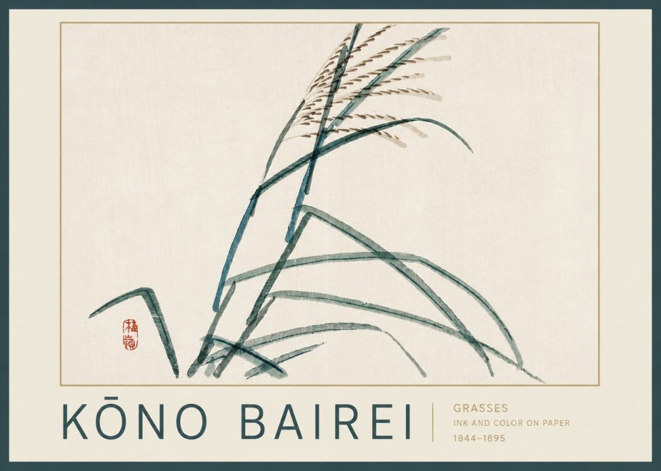 Kōno Bairei Grasses No2 - Plakát