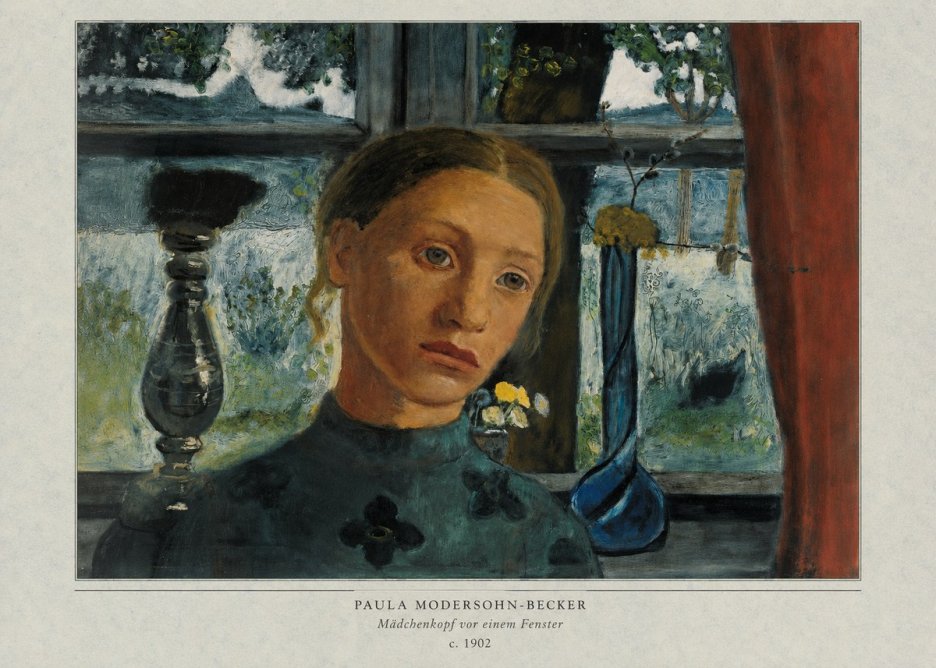 Paula Modersohn-Becker Mädchenkopf Vor Einem Fenster No4 - Plakát