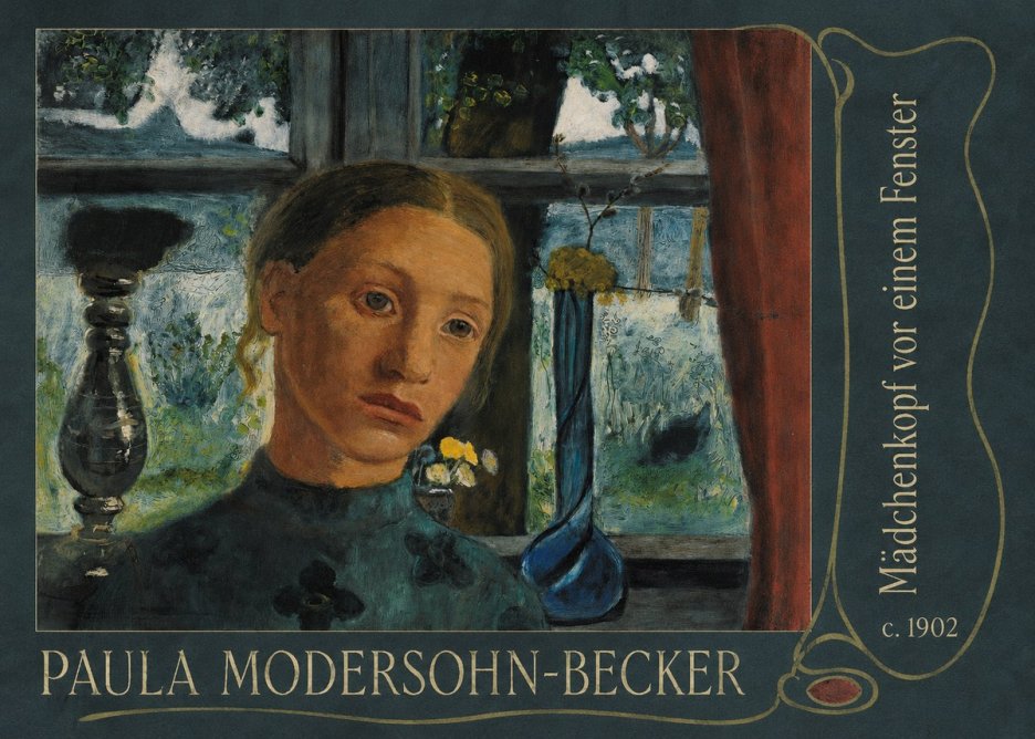 Paula Modersohn-Becker Mädchenkopf Vor Einem Fenster No5 - Plakát