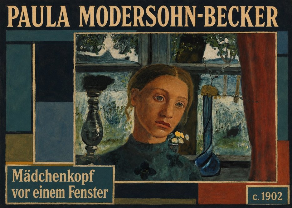 Paula Modersohn-Becker Mädchenkopf Vor Einem Fenster No6 - Plakát
