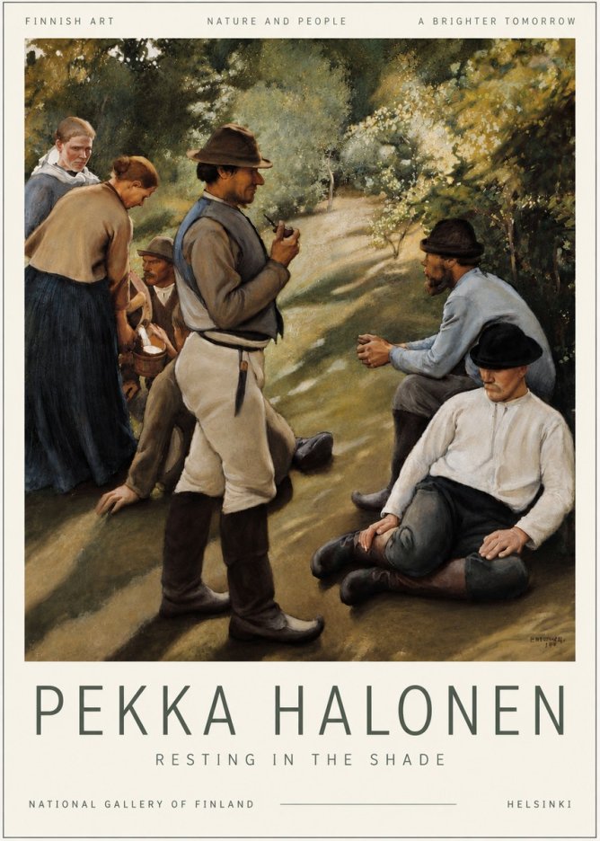 Pekka Halonen Resting in the Shade No6 - Plakát