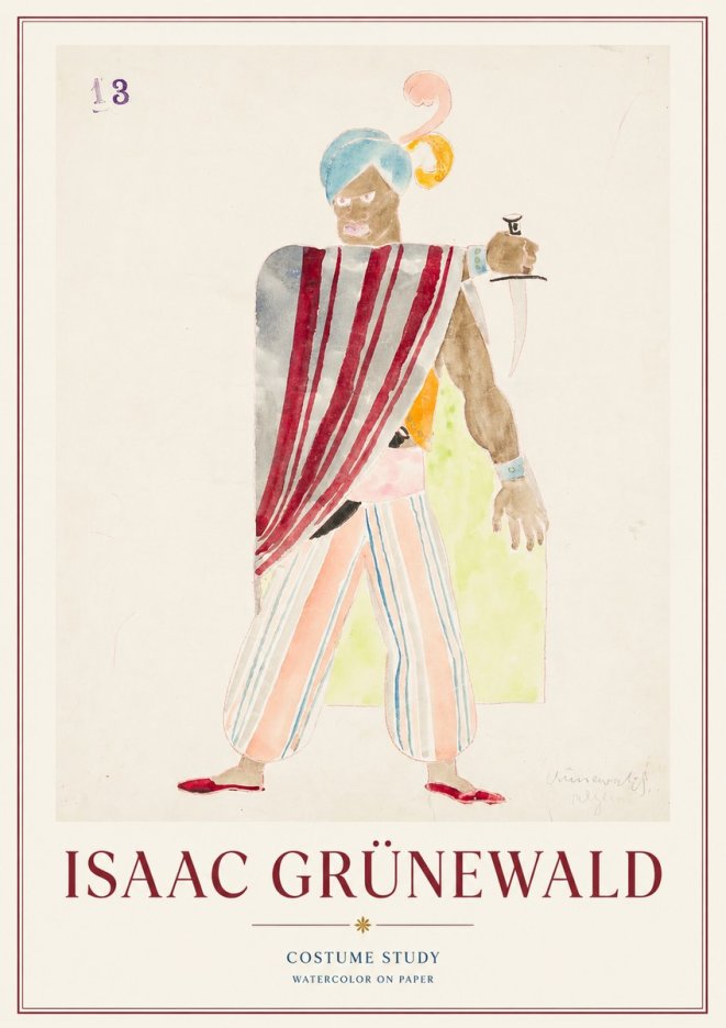 Isaac Grünewald Costume Study III No1 - Plakát