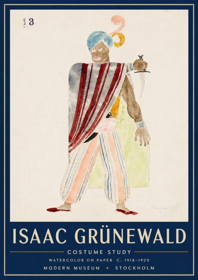 Isaac Grünewald Costume Study III No4 - Plakát