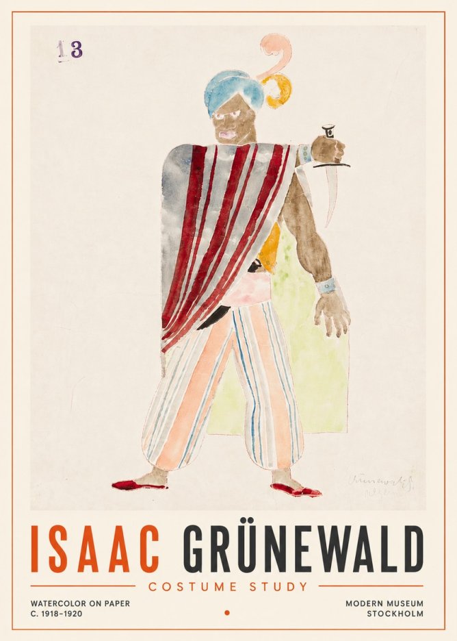Isaac Grünewald Costume Study III No5 - Plakát