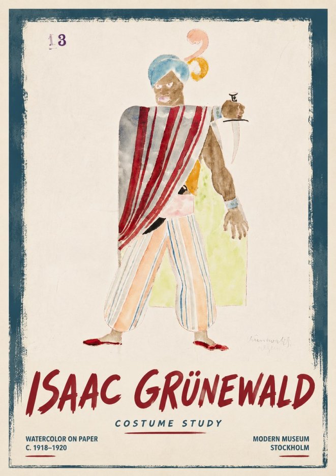 Isaac Grünewald Costume Study III No6 - Plakát