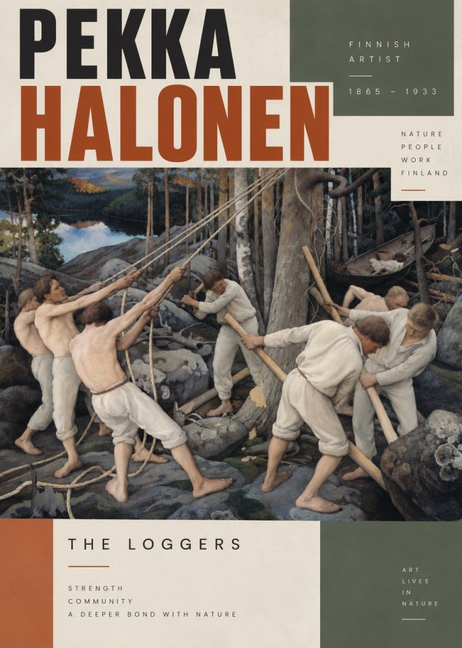 Pekka Halonen The Loggers No4 - Plakát
