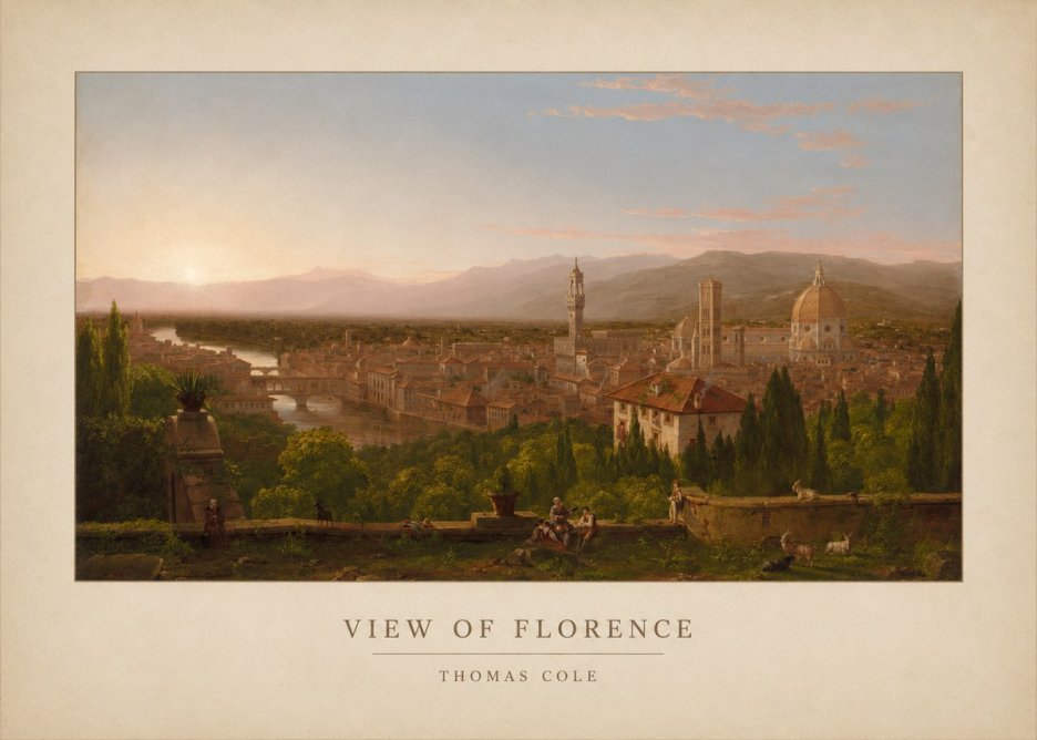 Thomas Cole View of Florence No3 - Plakát