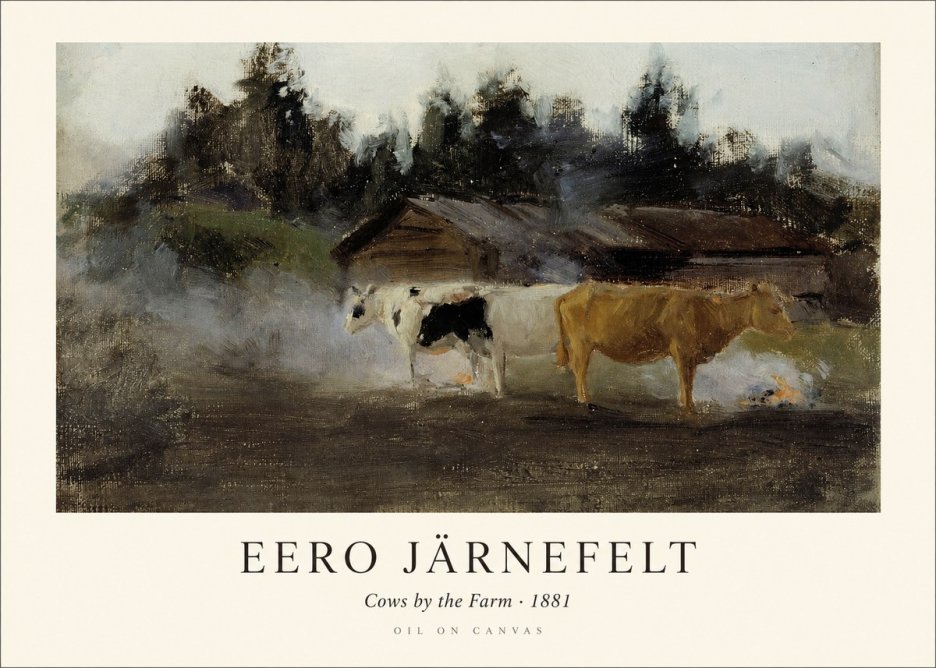 Eero Järnefelt Cows by the Farm · 1881 No1 - Plakát