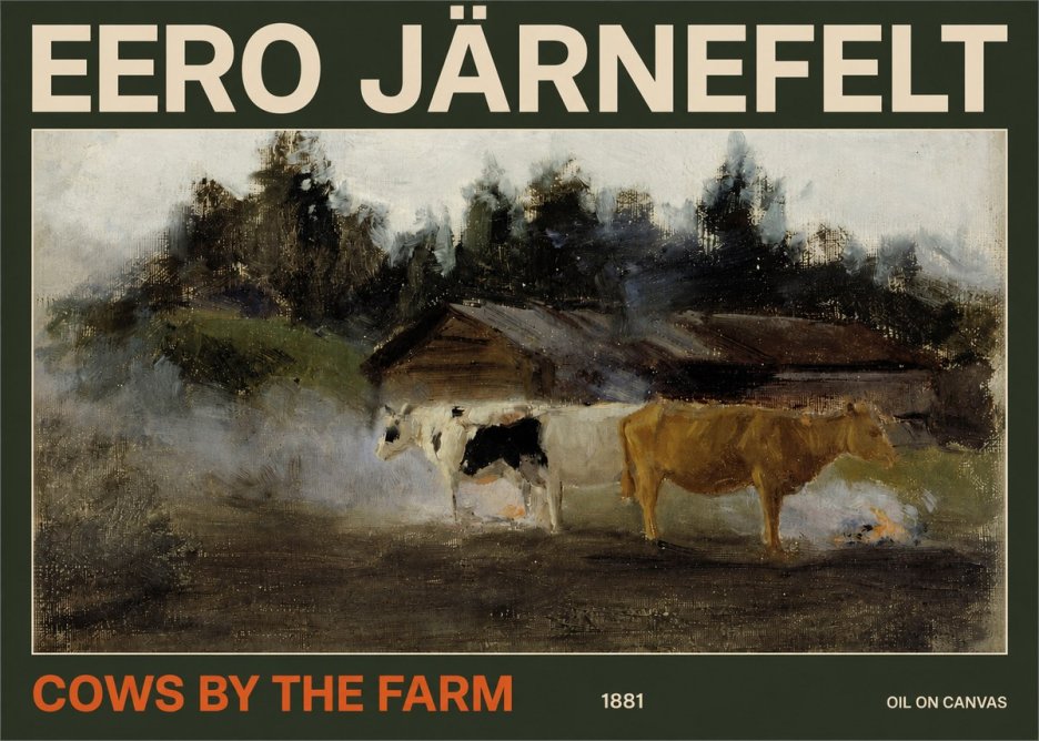 Eero Järnefelt Cows by the Farm · 1881 No2 - Plakát