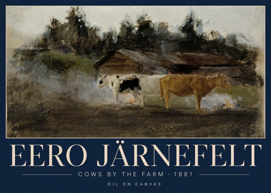 Eero Järnefelt Cows by the Farm · 1881 No5 - Plakát