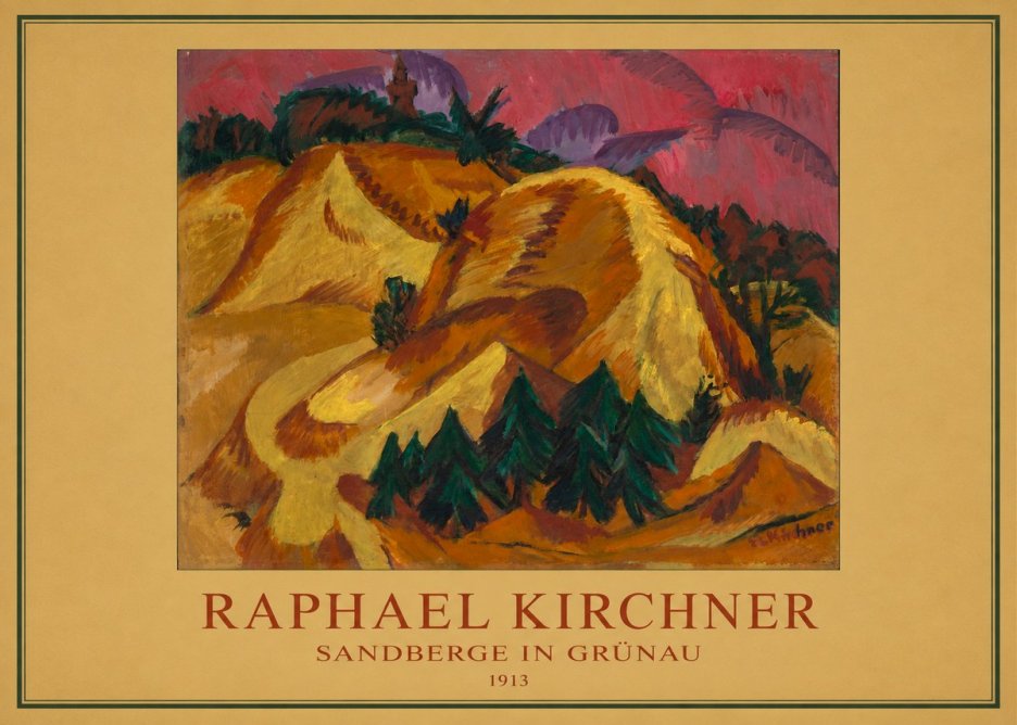Raphael Kirchner Sandberge in Grünau No3 - Plakát