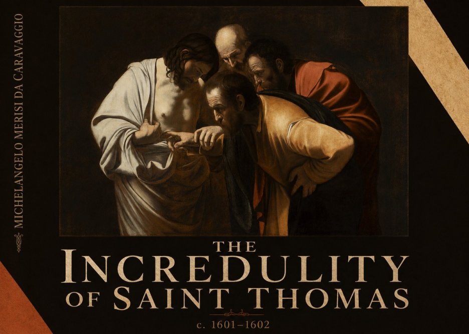 Michelangelo Merisi da Caravaggio The Incredulity of Saint Thomas III No6 - Plakát