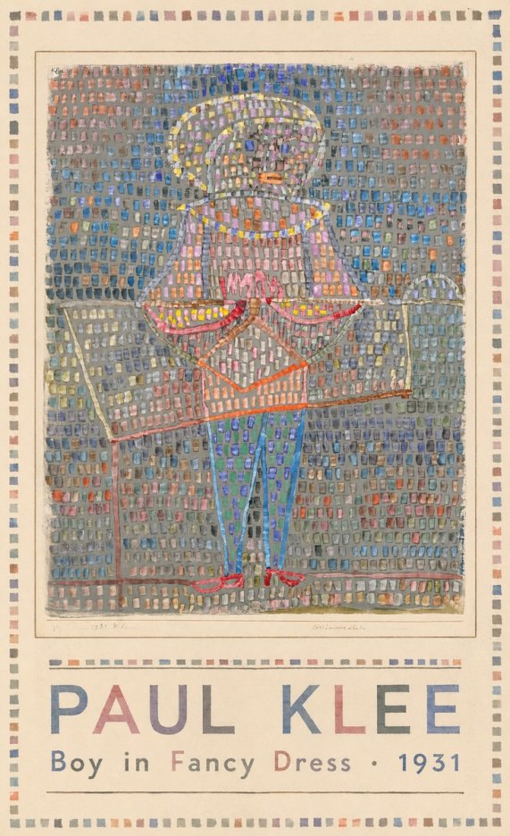 Paul Klee Boy in Fancy Dress No1 - Plakát