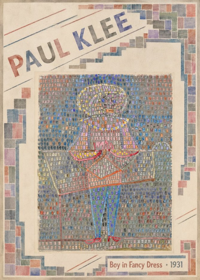 Paul Klee Boy in Fancy Dress No5 - Plakát